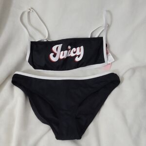 Juicy Couture Black and White Bikini Set